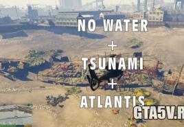 Tagtuyot, tsunami, Atlantic - mod para sa mga sakuna sa tubig Walkthrough ng laro GTA 5 mod na may baha